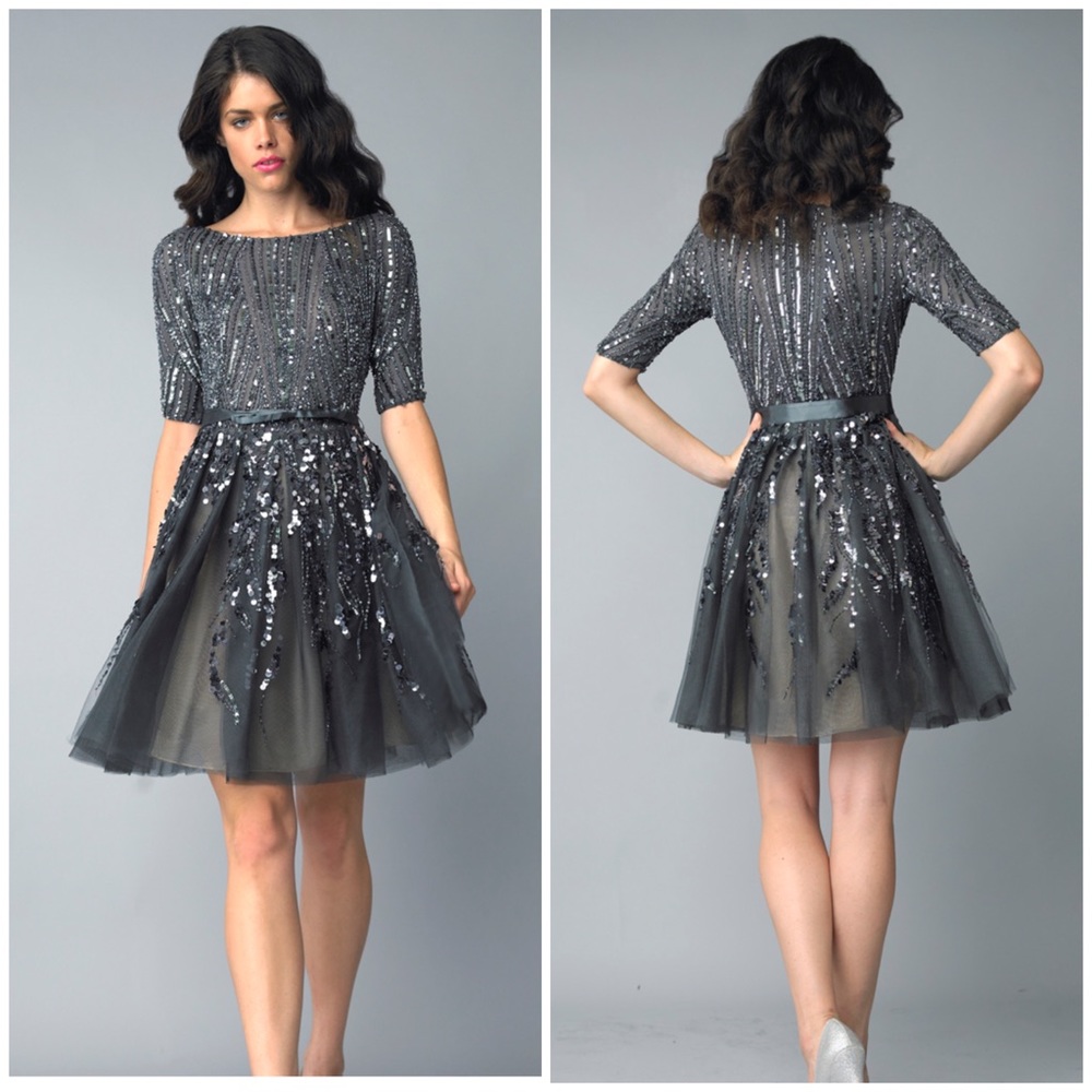 Basix | Black Label Silk Sequin Cocktail Dress 2